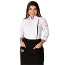 Jaleco Conjunto Dólmã Cozinheiro Feminino - Jaleca Branco