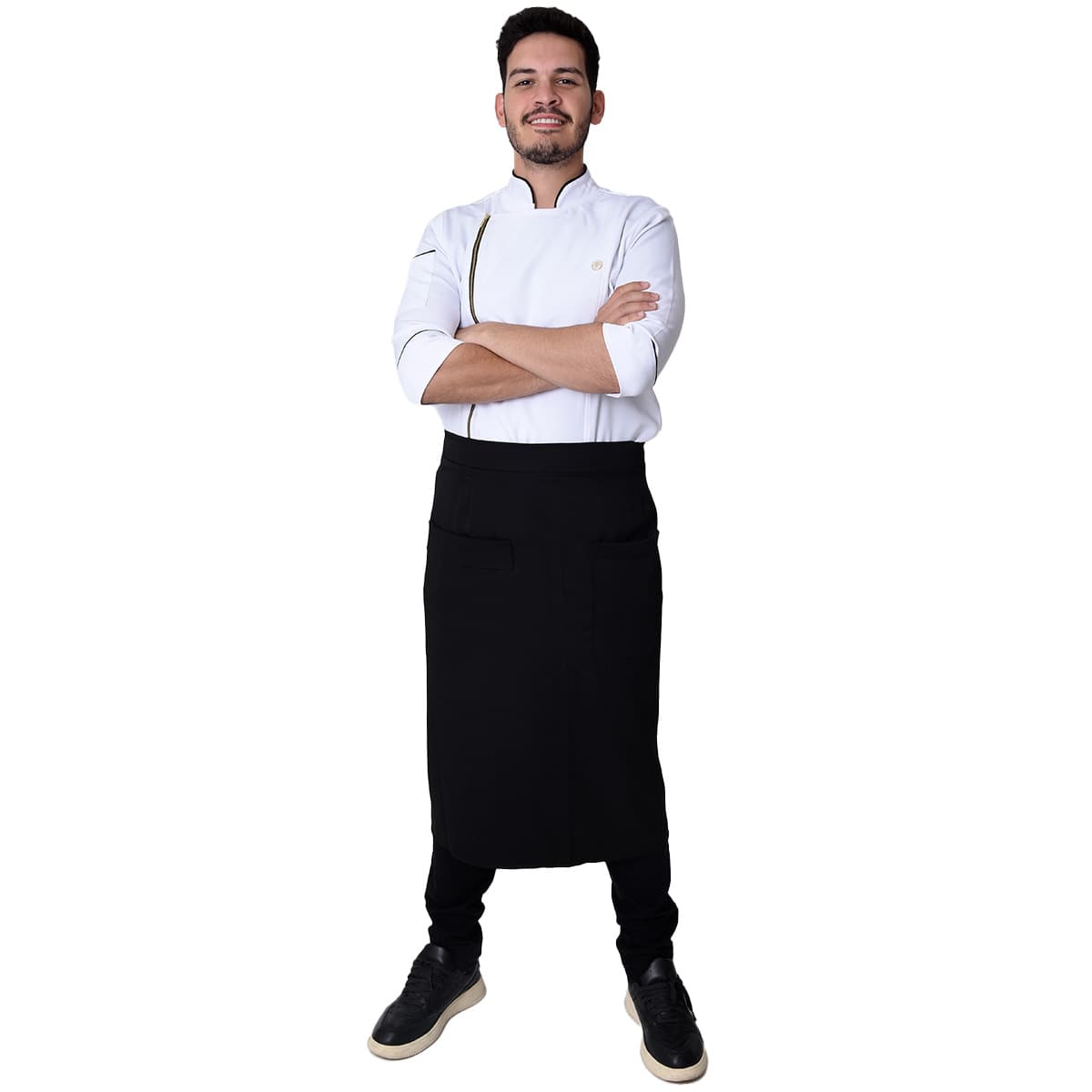 Jaleco Conjunto Dólmã Cozinheiro Masculino - Jaleca Branco