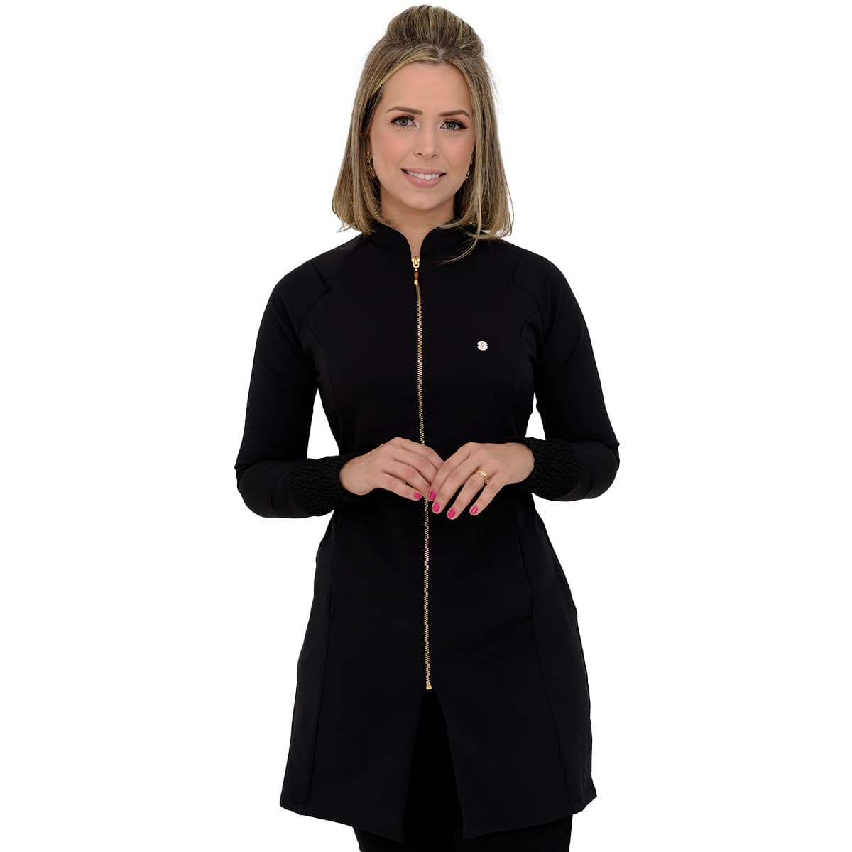 Jaleco Slim Elastex Feminino - Jaleca Amarelo