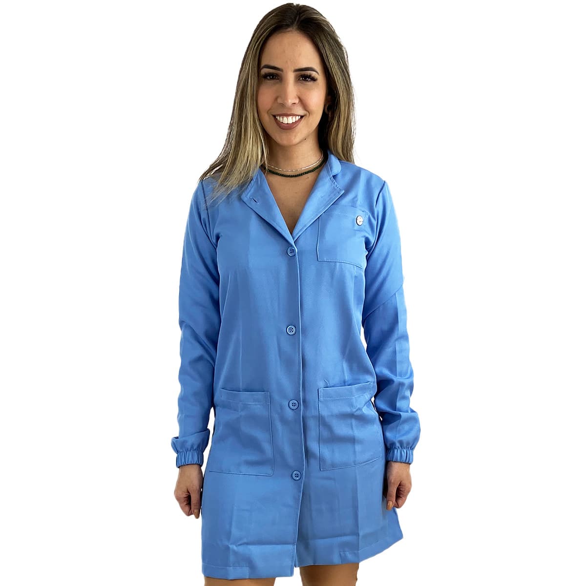 Jaleco Padrão Aluno Feminino - Jaleca Azul Céu