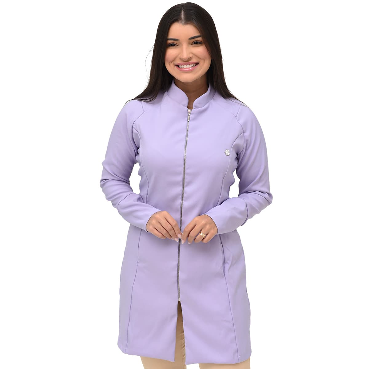 Jaleco Slim Tradicional Feminino - Jaleca Azul Bebê