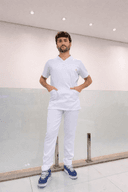 Jaleco Conjunto Scrub Masculino - Jaleca - Branco, GG