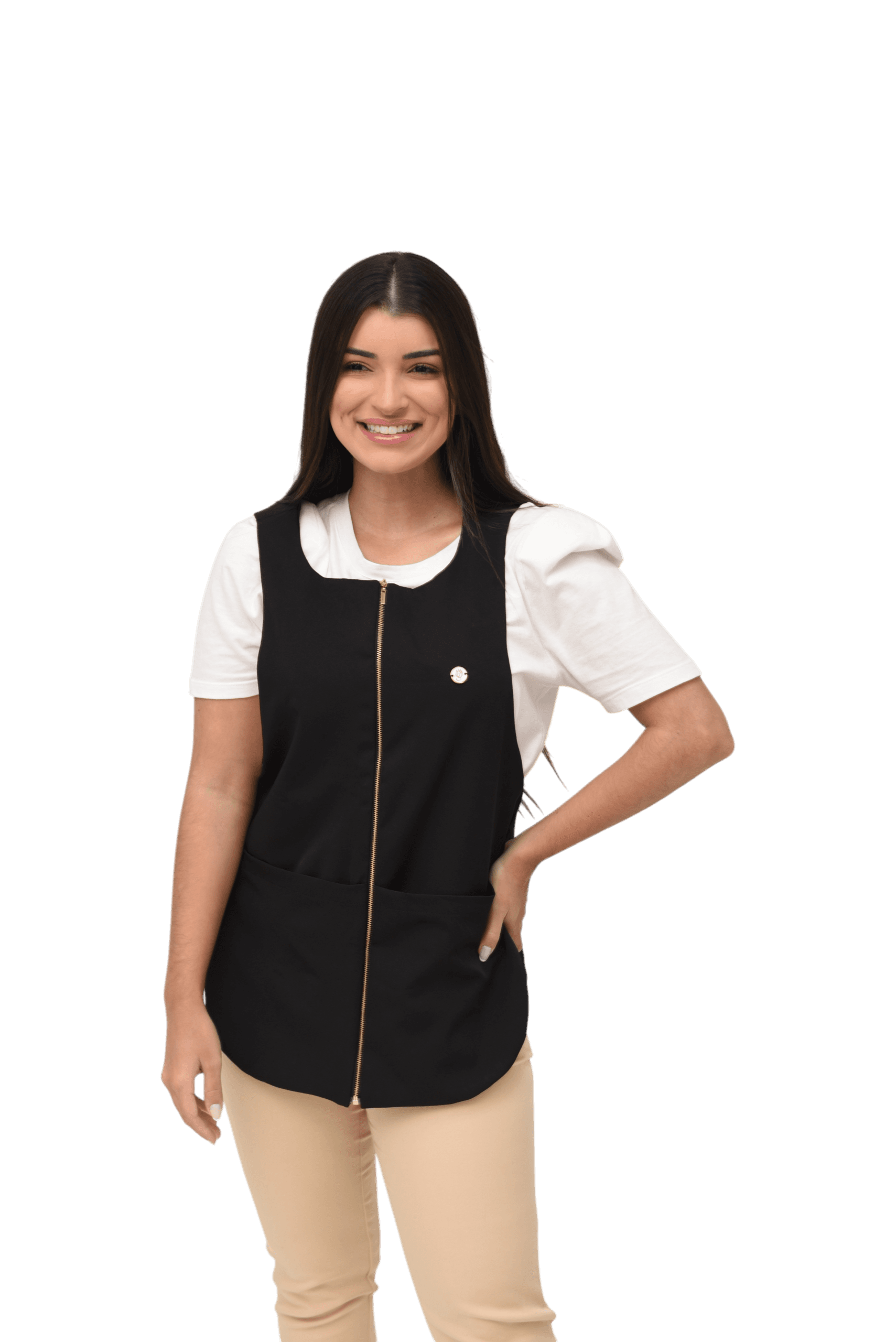 Jaleco Colete Multiuso - Jaleca - Preto, Único