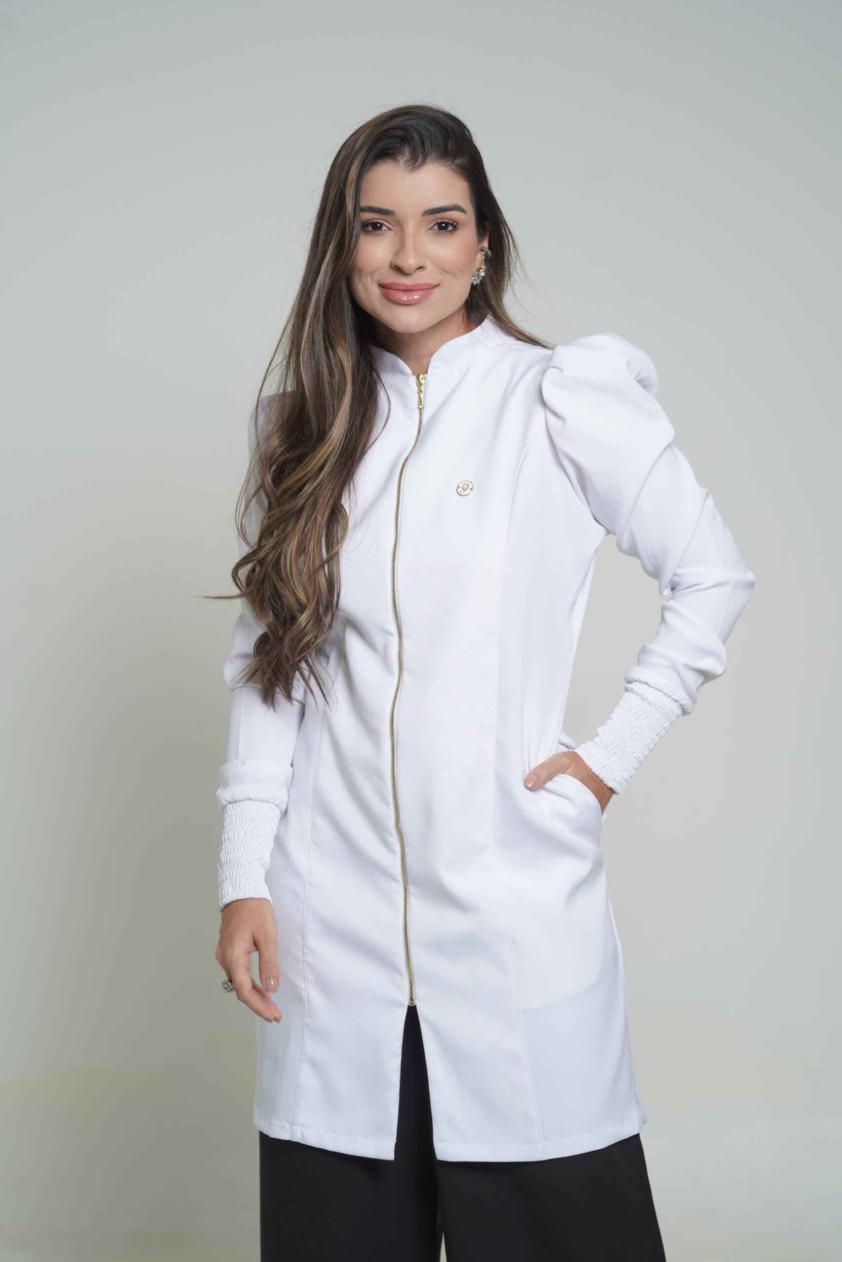 Jaleco Slim Dama Feminino - Jaleca - Branco, GG