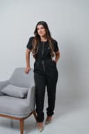 Jaleco Macacão Paris Feminino - Jaleca - Preto, G