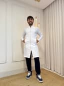 Jaleco Slim Recortes Masculino - Jaleca Areia
