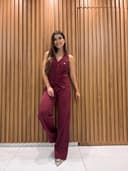 Jaleco Conjunto Executiva Feminino - Jaleca - Vinho Giz, G