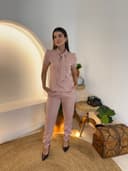 Jaleco Conjunto Laço Feminino - Jaleca - Rosê, G