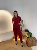 Jaleco Conjunto Scrub Feminino - Jaleca - Vinho, G