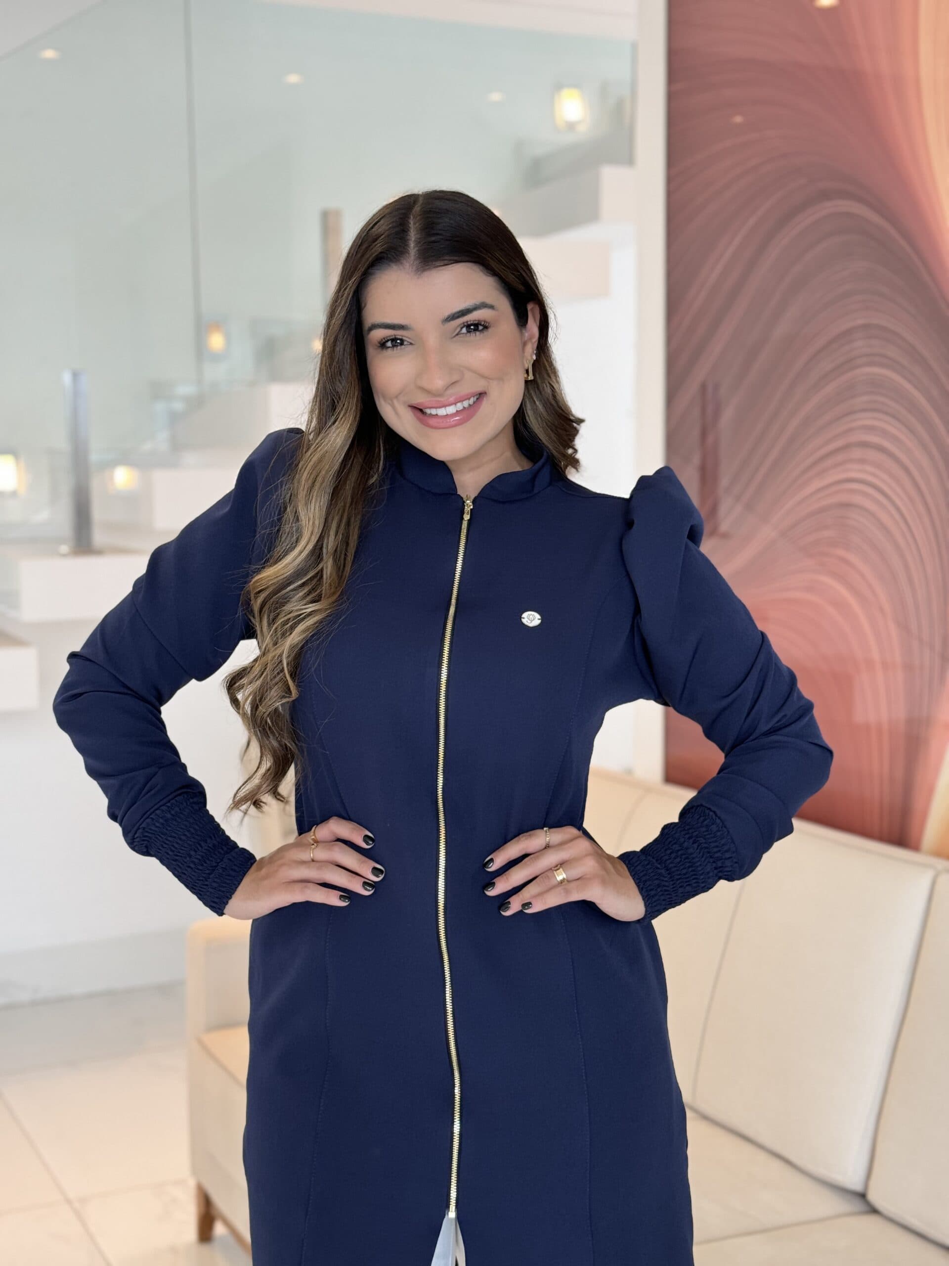 Jaleco Slim Dama Feminino - Jaleca - Marinho, G
