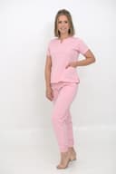 Jaleco Conjunto Scrub Feminino - Jaleca - Rosa Bebê, GG