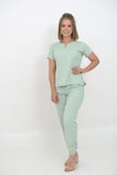 Jaleco Conjunto Scrub Feminino - Jaleca - Verde BB, GG