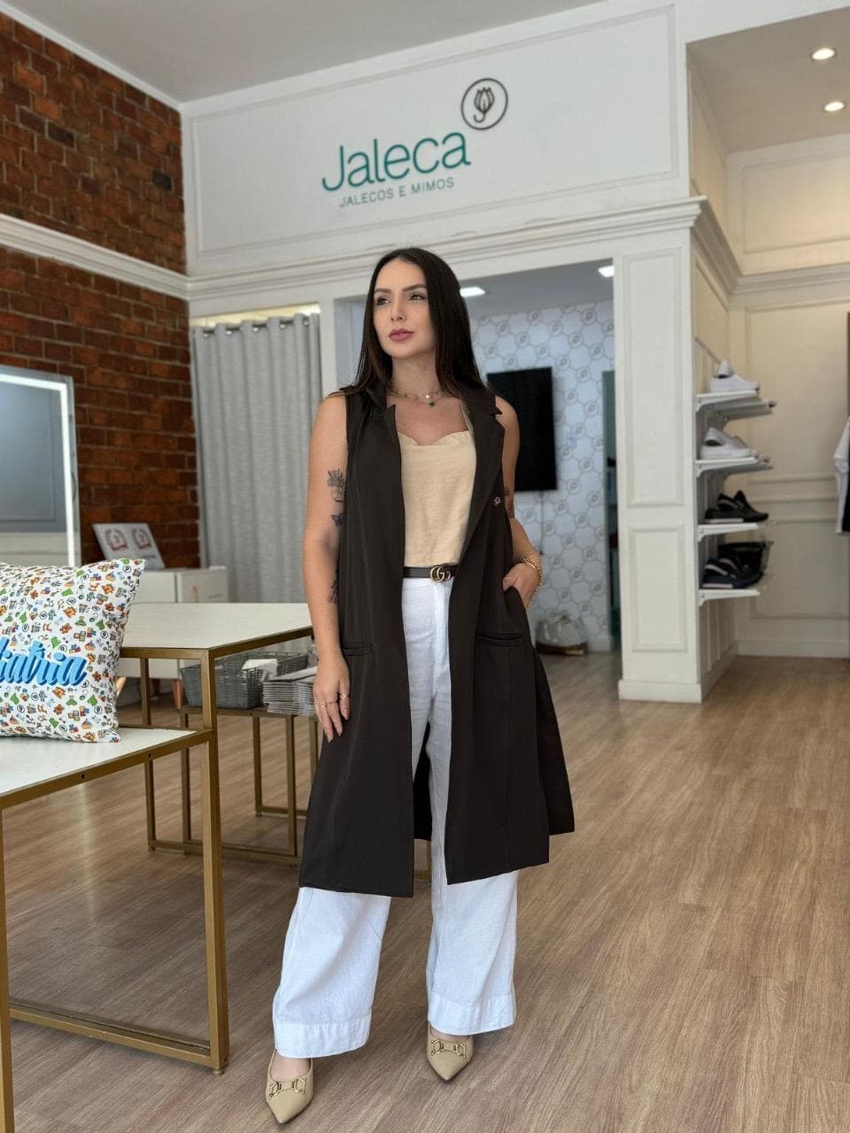 Jaleco Max Colete - Jaleca - Marrom