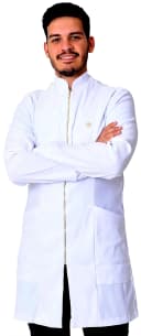 Jaleco Slim  Tradicional Masculino - Jaleca - Branco, PP