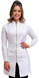 Jaleco Slim Elastex Feminino - Jaleca - Branco, PP
