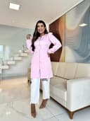 Jaleco Slim Gold Feminino - Jaleca - Rosa Bebê, G
