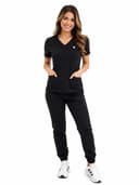 Jaleco Conjunto Scrub Class Feminino - Jaleca Azul Marinho