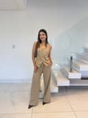 Jaleco Conjunto Executiva Feminino - Jaleca - Areia, GG