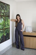 Jaleco Conjunto Executiva Feminino - Jaleca - Chumbo Giz, GG