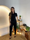 Jaleco Conjunto Laço Feminino - Jaleca - Preto, G
