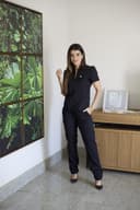 Jaleco Conjunto Puff Zíper Feminino - Jaleca - Preto, G