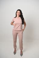 Jaleco Conjunto Scrub Feminino - Jaleca - Rosê, PP
