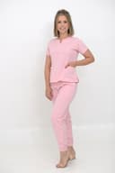 Jaleco Conjunto Scrub Feminino - Jaleca - Rosa Bebê, GG