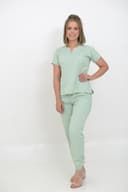 Jaleco Conjunto Scrub Feminino - Jaleca - Verde BB, GG
