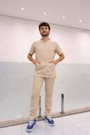 Jaleco Conjunto Scrub Masculino - Jaleca - Areia, G
