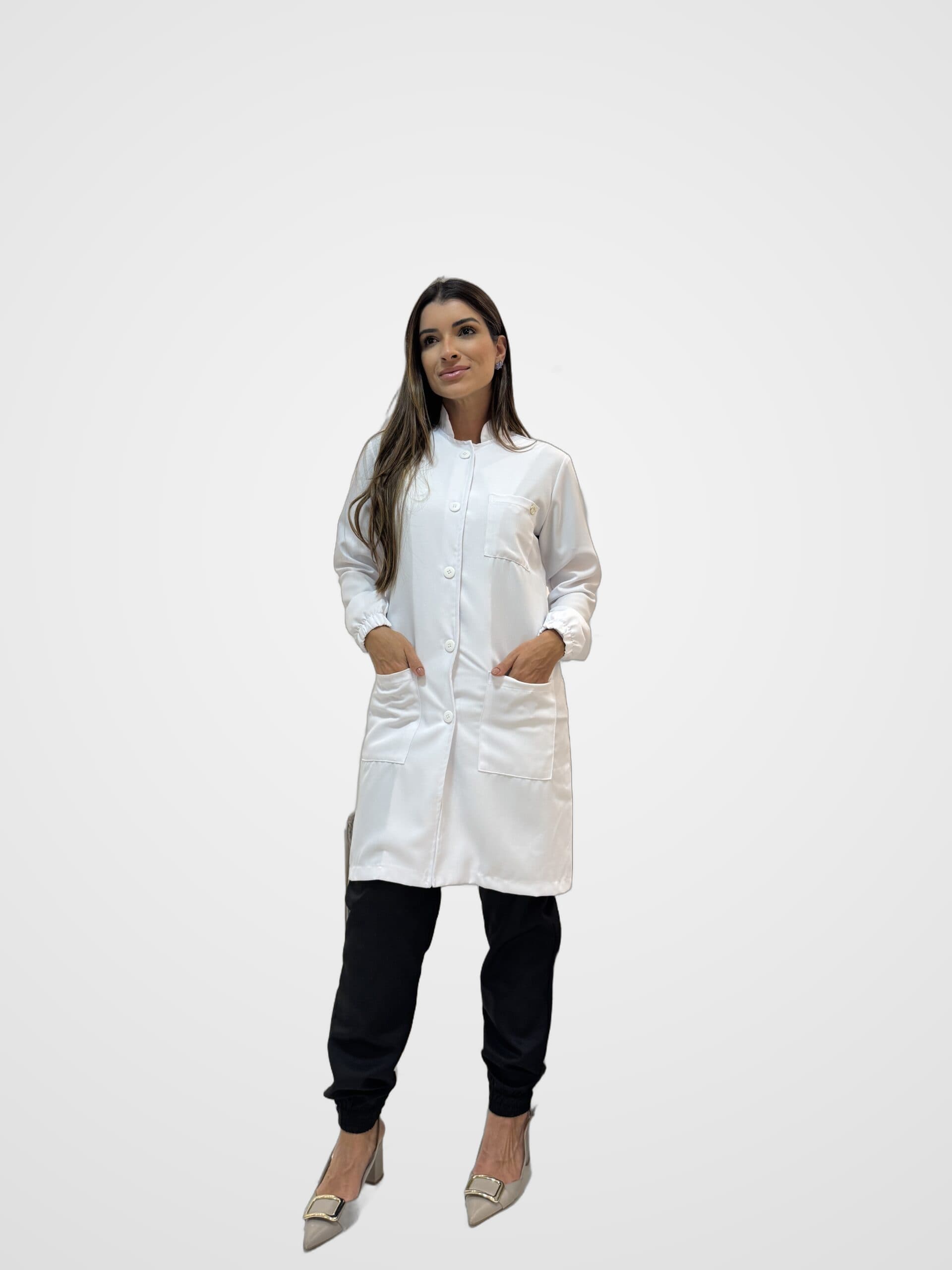 Jaleco Padrão Aluno Feminino - Jaleca Azul Céu