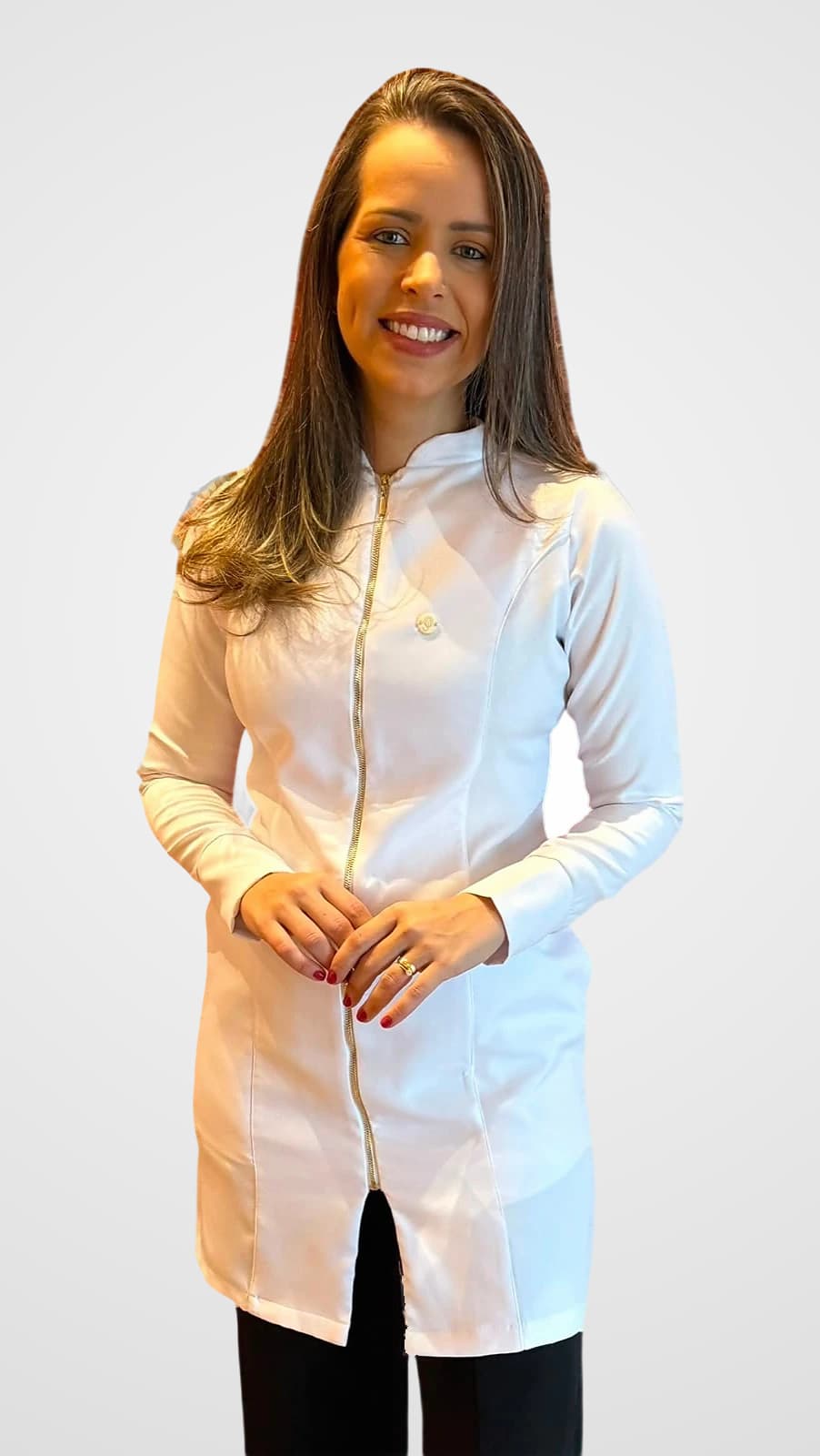 Jaleco Slim Duquesa Feminino - Jaleca Areia