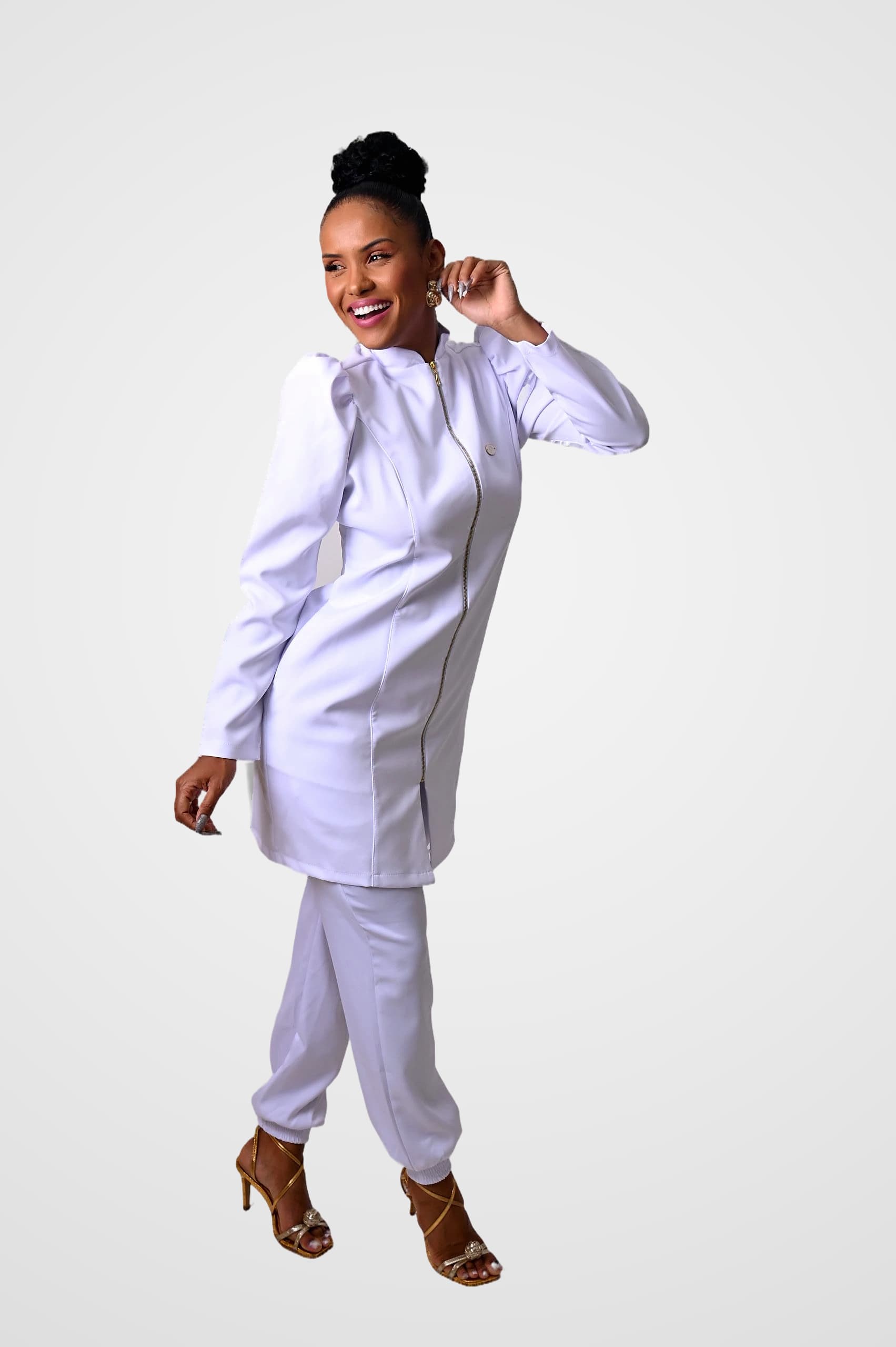 Jaleco Slim Princesa Feminino - Jaleca Branco