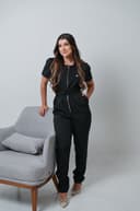 Jaleco Macacão Paris Feminino - Jaleca - Preto, G