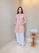 Jaleco Slim Elastex Feminino - Jaleca - Rosê, PP
