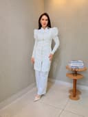 Jaleco Feminino Slim Dama Premium com Elastano - Jaleca - Off White, P