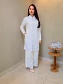 Jaleco Slim Duquesa Feminino - Jaleca - Branco, GG