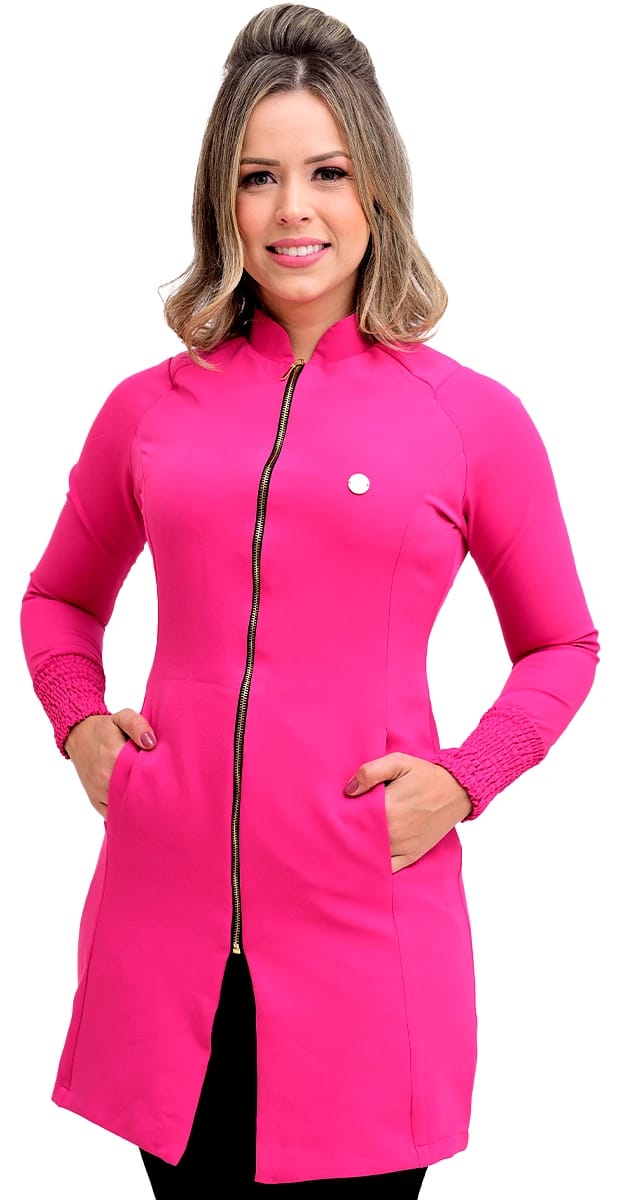 Jaleco Slim Elastex Feminino - Jaleca - Pink, PP