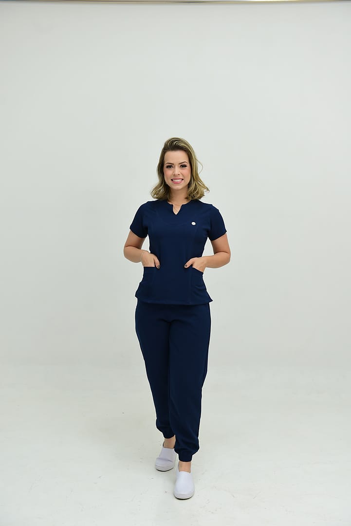 Jaleco Conjunto Scrub Feminino - Jaleca Areia
