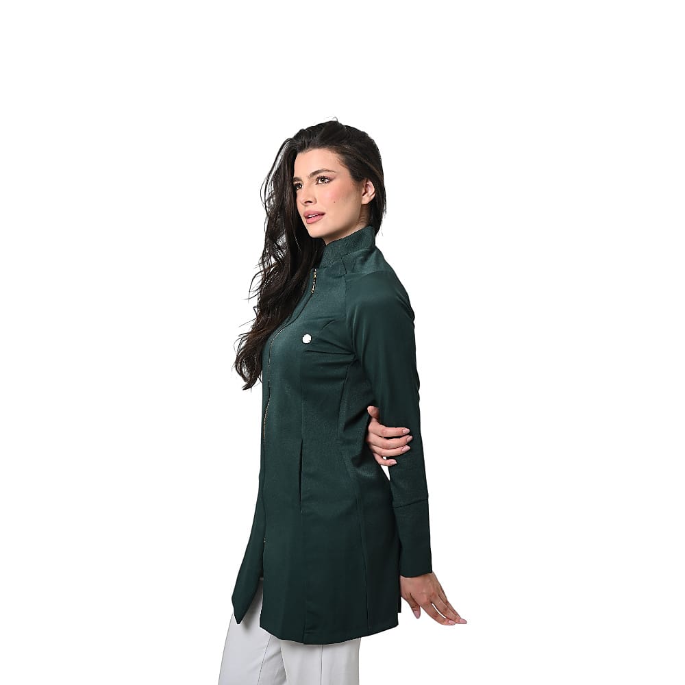 Jaleco Slim Tradicional Feminino - Jaleca - Verde Musgo, P