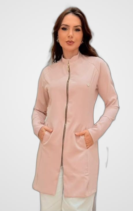Jaleco Slim Tradicional Feminino - Jaleca - Rosê, PP