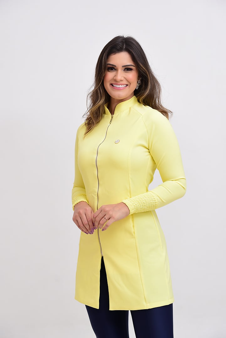 Jaleco Slim Elastex Feminino - Jaleca Amarelo