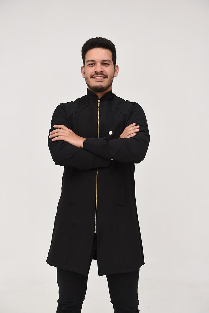 Jaleco Slim Moratty Masculino - Jaleca - Preto, PP