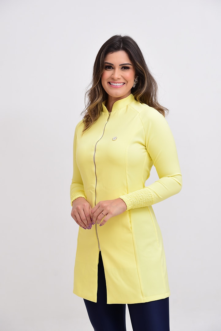 Jaleco Slim Elastex Feminino - Jaleca Amarelo