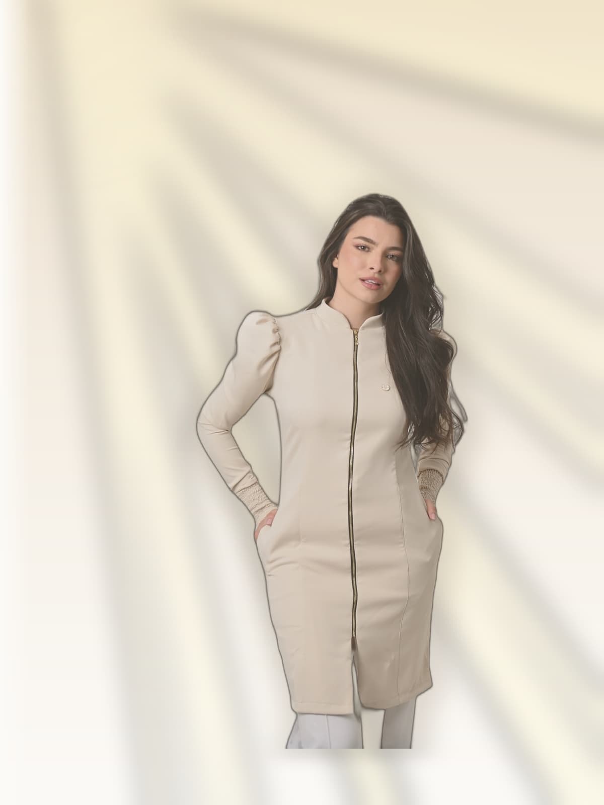 Profissional de saúde vestindo jaleco Jaleca