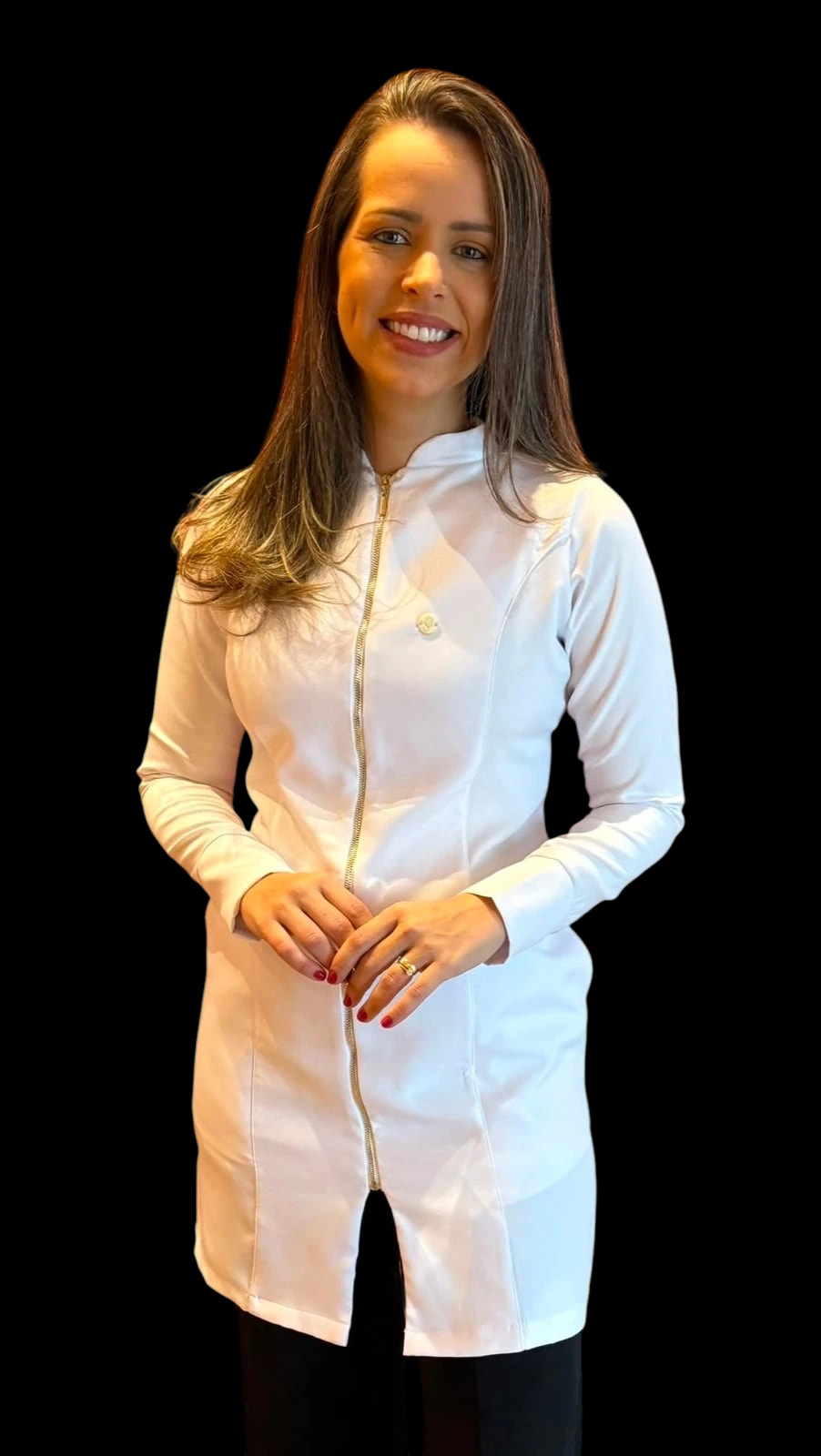 Jaleco Slim Duquesa Feminino - Jaleca Areia
