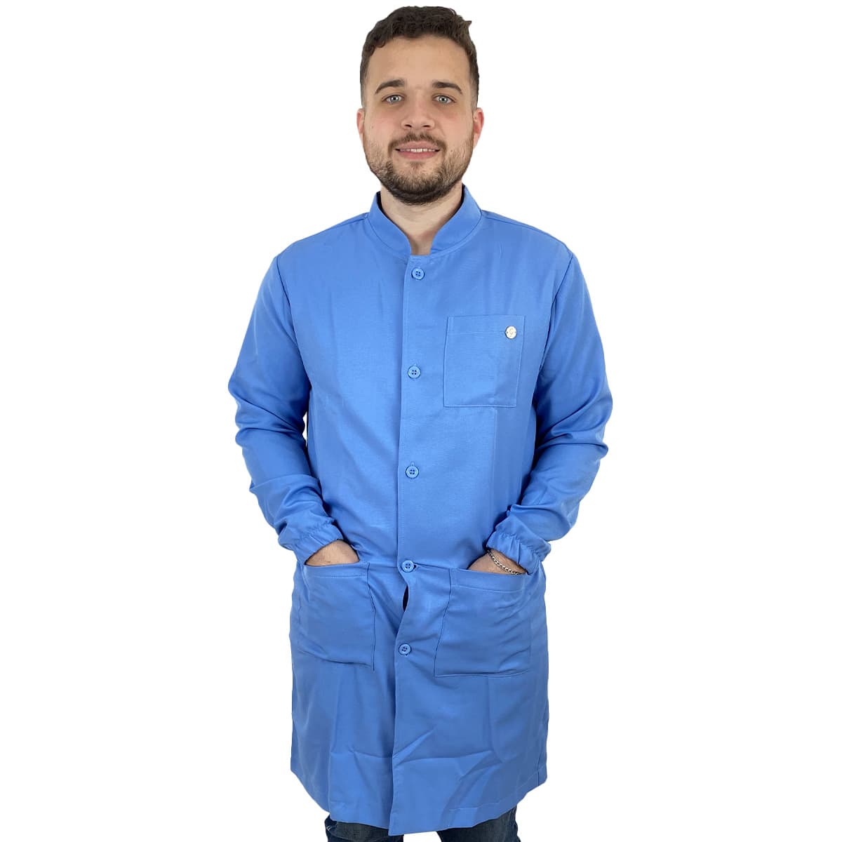Jaleco Padrão Aluno Masculino - Jaleca Azul Céu