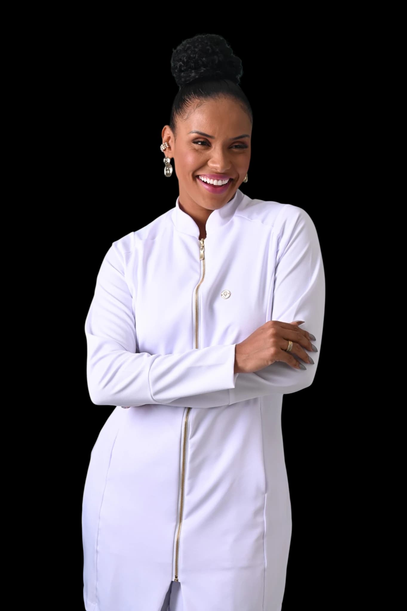 Jaleco Slim Tradicional Feminino - Jaleca Azul Bebê