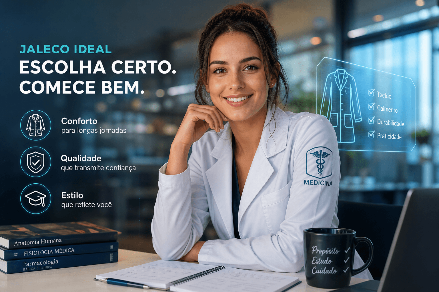 Jaleco para faculdade de medicina: como escolher o certo