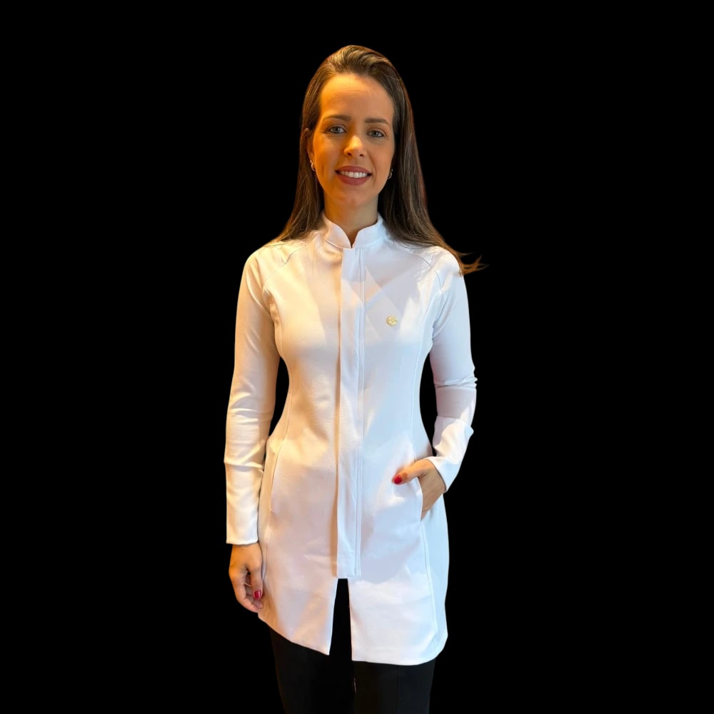 Jaleco Slim Tradicional Pala Feminino - Jaleca Branco
