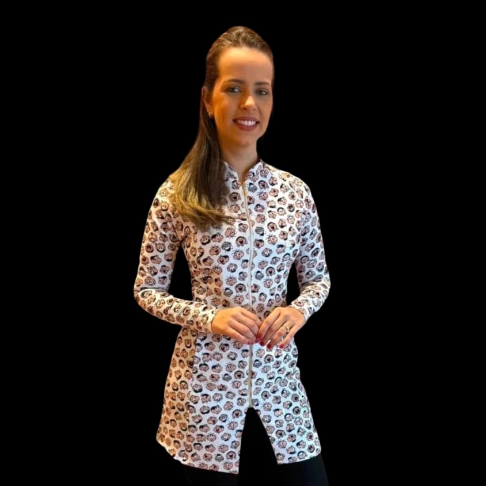 Jaleco Slim Tradicional Pala Feminino - Jaleca - Branco, PP